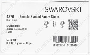 SWAROVSKI 4876 30X19MM CRYSTAL AB F factory pack
