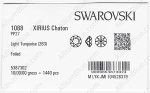 SWAROVSKI 1088 PP 27 LIGHT TURQUOISE F factory pack