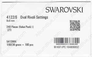 SWAROVSKI 4122/S 8X6MM 3P00CZ factory pack