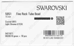 SWAROVSKI 5951MM15,0 001LTCH factory pack