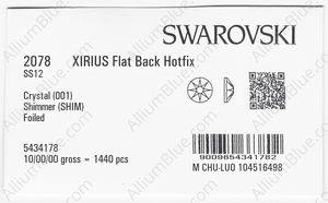 SWAROVSKI 2078 SS 12 CRYSTAL SHIMMER A HF factory pack