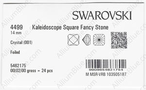 SWAROVSKI 4499 14MM CRYSTAL F factory pack