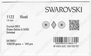 SWAROVSKI 1122 14MM CRYSTAL OCEAN_D factory pack