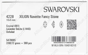 SWAROVSKI 4228 10X5MM CRYSTAL LAVENDER_D factory pack