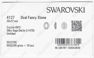 SWAROVSKI 4127 30X22MM CRYSTAL SILSAGE_D factory pack