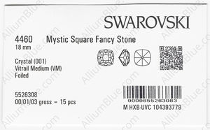 SWAROVSKI 4460 18MM CRYSTAL VM F factory pack