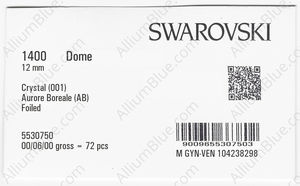 SWAROVSKI 1400 12MM CRYSTAL AB F factory pack