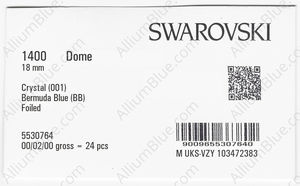SWAROVSKI 1400 18MM CRYSTAL BERMBL F factory pack