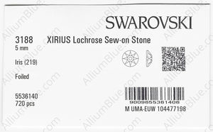 SWAROVSKI 3188 5MM IRIS F factory pack
