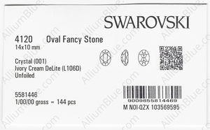 SWAROVSKI 4120 14X10MM CRYSTAL IVORYCRM_D factory pack