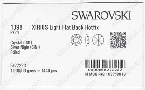 SWAROVSKI 1098 PP 24 CRYSTAL SILVNIGHT A HF factory pack