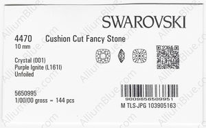 SWAROVSKI 4470 10MM CRYSTAL PURPLE_I factory pack