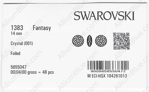 SWAROVSKI 1383 14MM CRYSTAL F factory pack