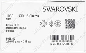 SWAROVSKI 1088 SS 29 CRYSTAL MAROON_I factory pack