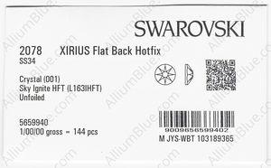 SWAROVSKI 2078 SS 34 CRYSTAL SKY_I HFT factory pack