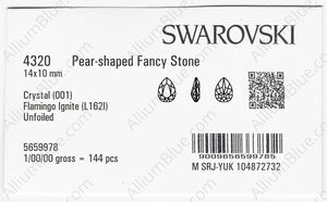 SWAROVSKI 4320 14X10MM CRYSTAL FLAMINGO_I factory pack