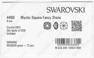 SWAROVSKI 4460 8MM CRYSTAL SKY_I factory pack