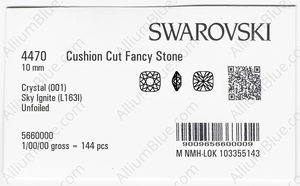 SWAROVSKI 4470 10MM CRYSTAL SKY_I factory pack