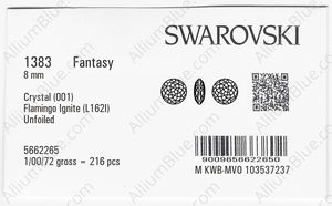 SWAROVSKI 1383 8MM CRYSTAL FLAMINGO_I factory pack
