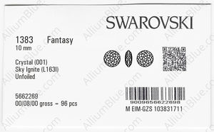 SWAROVSKI 1383 10MM CRYSTAL SKY_I factory pack