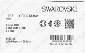 SWAROVSKI 1088 SS 29 CRYSTAL AGAVE_I factory pack