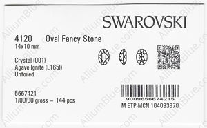 SWAROVSKI 4120 14X10MM CRYSTAL AGAVE_I factory pack