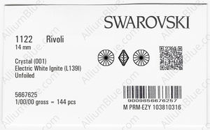 SWAROVSKI 1122 14MM CRYSTAL ELCWHITE_I factory pack