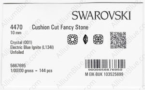 SWAROVSKI 4470 10MM CRYSTAL ELCBLUE_I factory pack