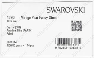 SWAROVSKI 4390 10X7MM CRYSTAL PARADSH F factory pack