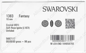 SWAROVSKI 1383 10MM CRYSTAL SROSE_I factory pack