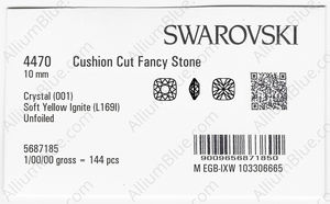 SWAROVSKI 4470 10MM CRYSTAL SYELLO_I factory pack