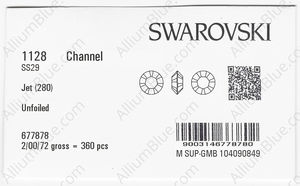SWAROVSKI 1128 SS 29 JET factory pack