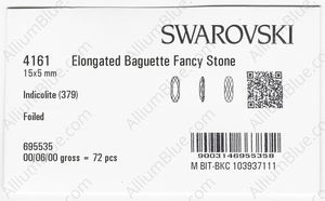 SWAROVSKI 4161 15X5MM INDICOLITE F factory pack