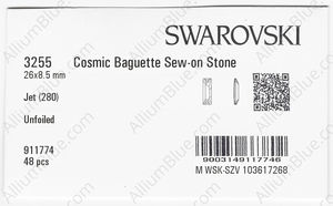 SWAROVSKI 3255 26X8.5MM JET factory pack