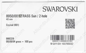 SWAROVSKI 8950 NR 001 240 CRYSTAL B factory pack